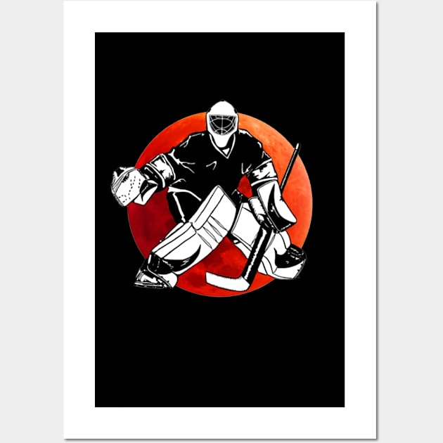 October Man Never Underestimate An Old Man Who Loves Hockey Wall Art by sueannharley12